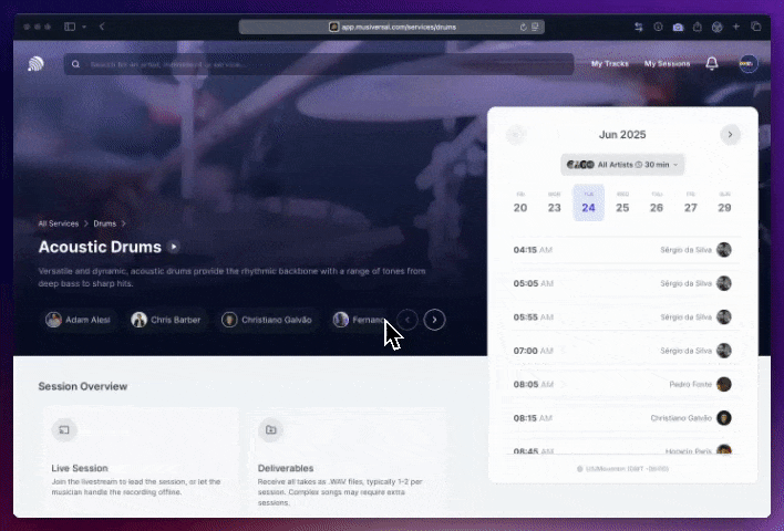 Using the platform: how to book and manage your sessions